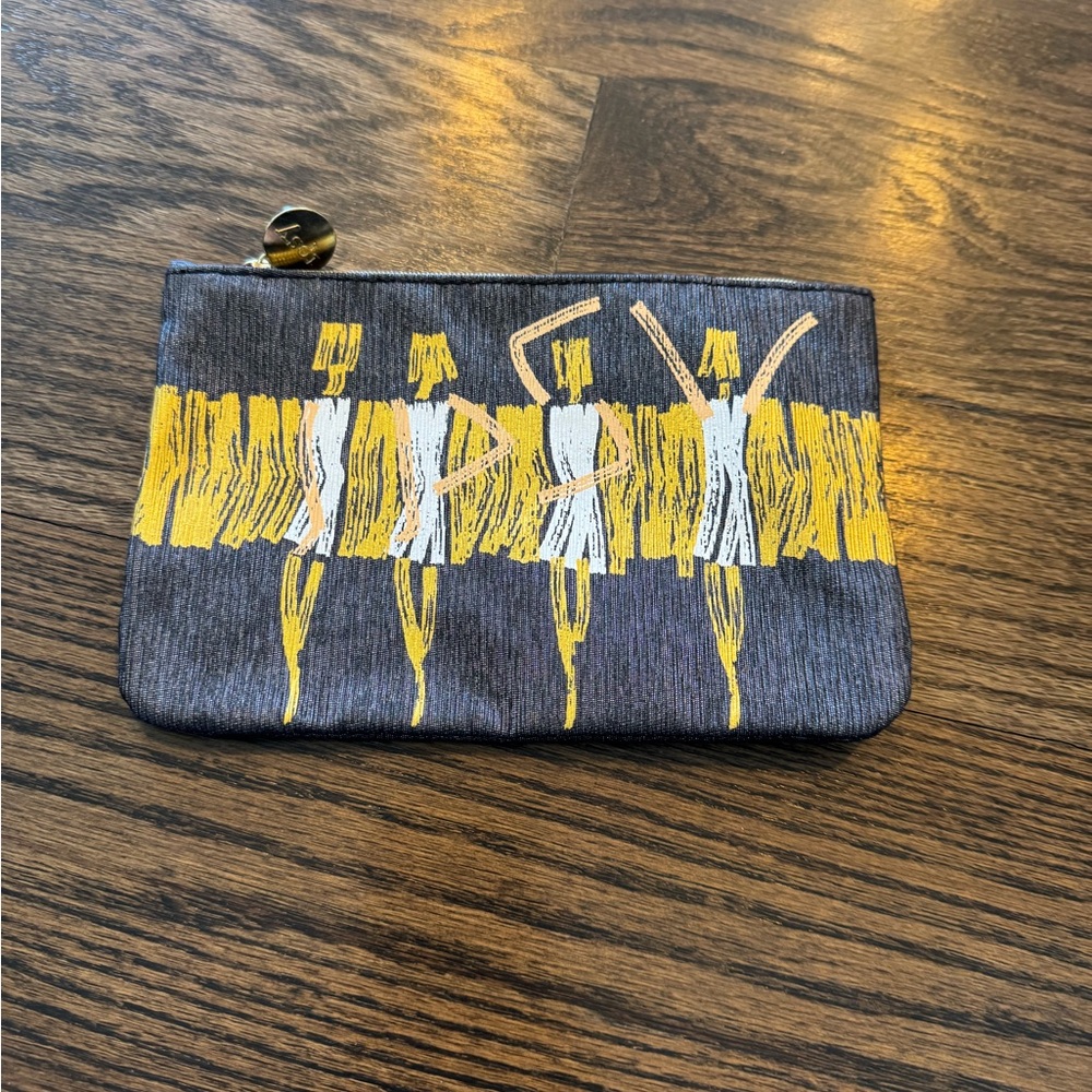 ipsy Gray and Yellow Cosmetic Bag